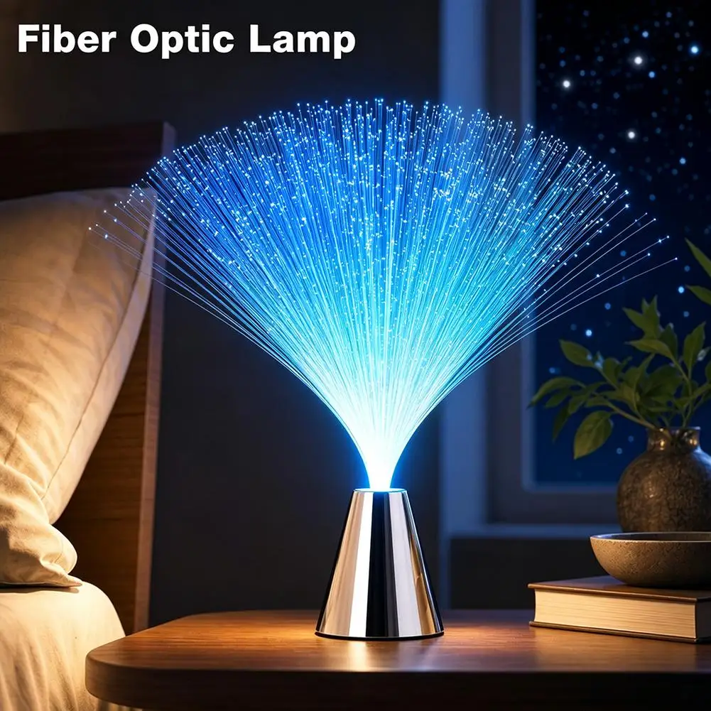 Creative Multicolor LED Fiber Optic Light Starry Sky Color-Changing Night Lamp Holiday Home Party Decoration Gifts