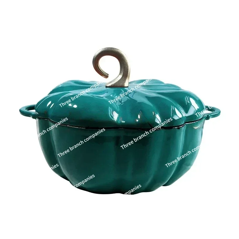 New Enamel Cast Iron  Design Pumpkin Creativity  Coating Non Stick Casserole Pot with Lid