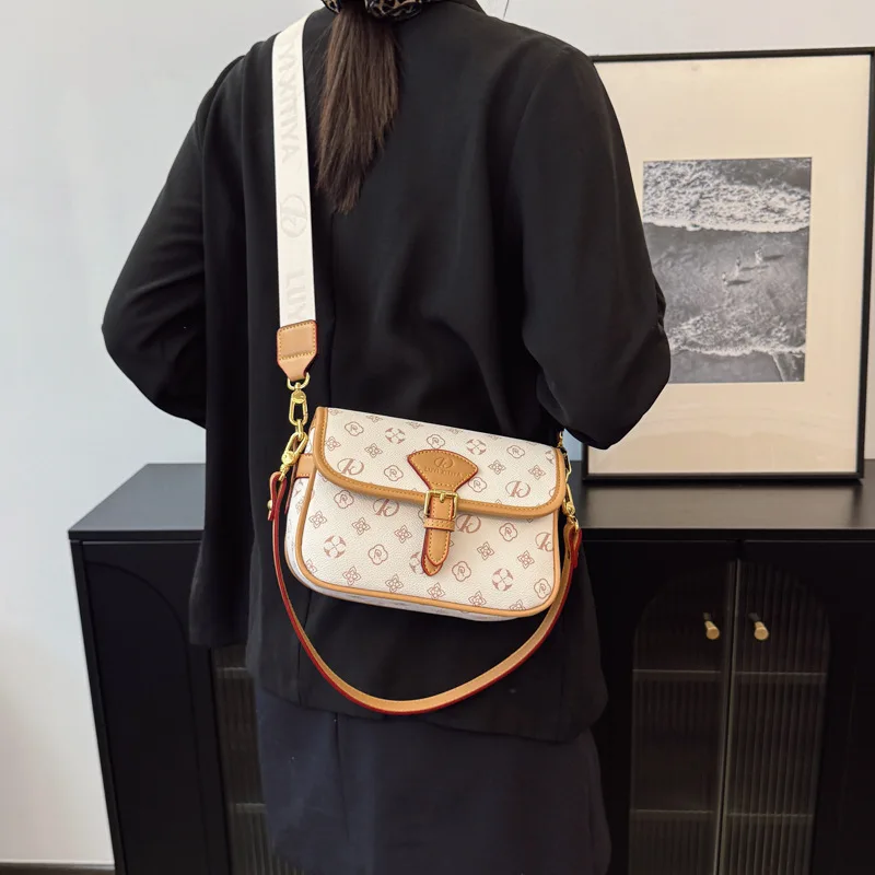 

Летняя квадратная сумка с принтом 202, винтажная женская сумка через плечо, повседневная сумка через плечо, минималистичная сумка «день-ночь», текстурированная