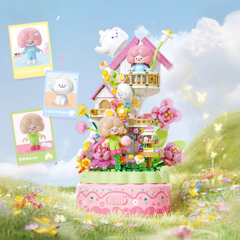 جديد RiCO و FARMER BOB يبحث عن Unicorn ثمانية صناديق موسيقية اللبنات لتقوم بها بنفسك اللعب هدايا عيد ميلاد فتاة