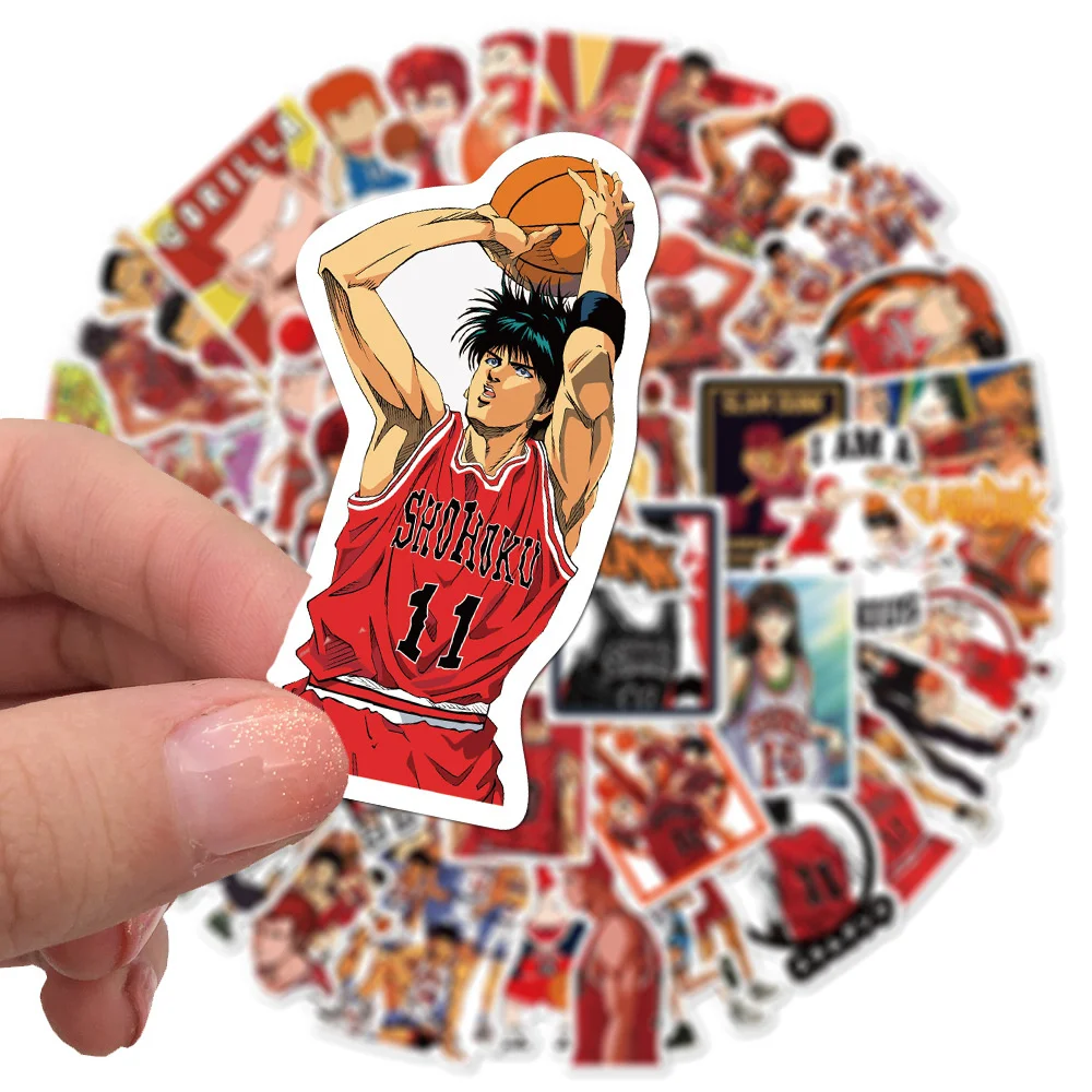 50 SZTUK Anime Slam Dunk Graffiti Wodoodporna Naklejka Kreatywna Dekoracyjna Naklejka Lodówka Deskorolka Kask Gitara