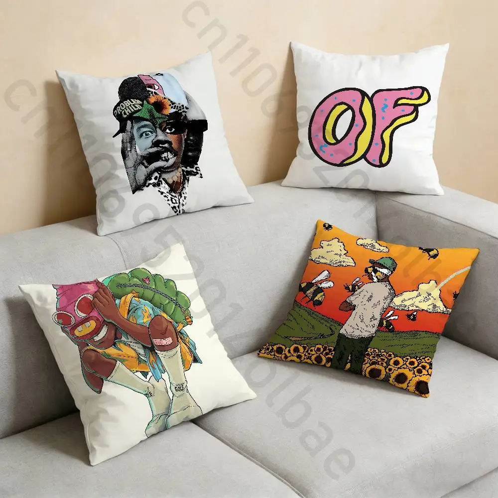 

Rapper T-Tylers The Creatorv Pillow Case Square Double-Sided Printing Short Plush Sofa Cushion Cover Bedroom Bedside Pillow