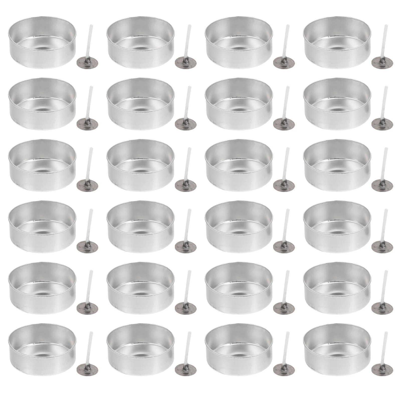 100pcs Candle Cup Case Candle Holding Container Candle Tin Base Empty Aluminum Tea Candle Case Containers Aluminum Candle Tin