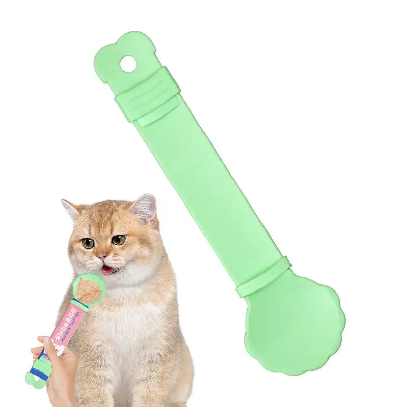 Cat Wet Food Spoon Pet Spoons Wet Treat Squeeze Treat Spoon Multi-functional Pet Spoons Feeder Portable Cat Wet Food Spoon For