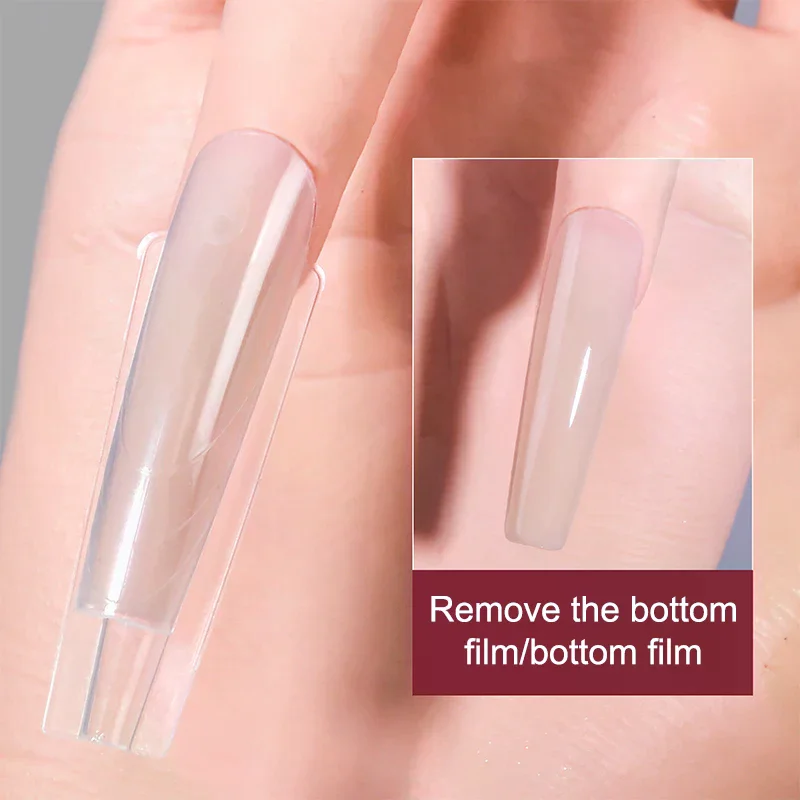 Sandwich Dual Nail Forms 240 Stück 14Größe Schnellverlängerungen-Dual Forms T-förmige Ellipse Maniküre Formen Top Mold Bottom Mold 3D