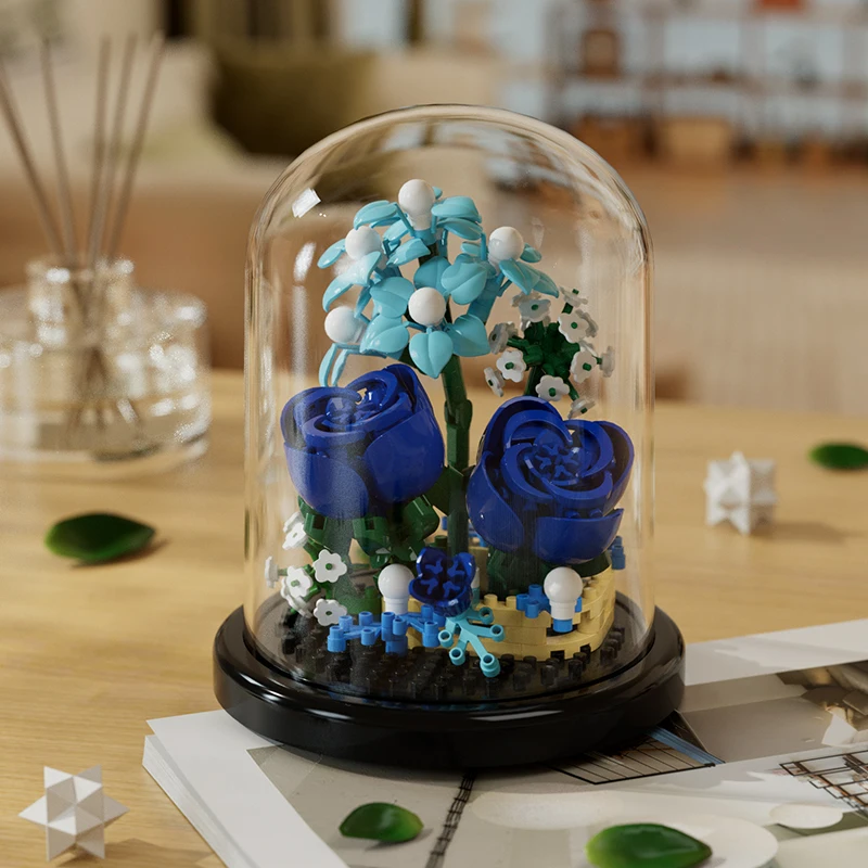 Micro deeltje bouwsteen boeket handgemaakt cadeau, kinderpuzzel speelgoed handgemaakte DIY zonnebloem desktop decoratie ornament