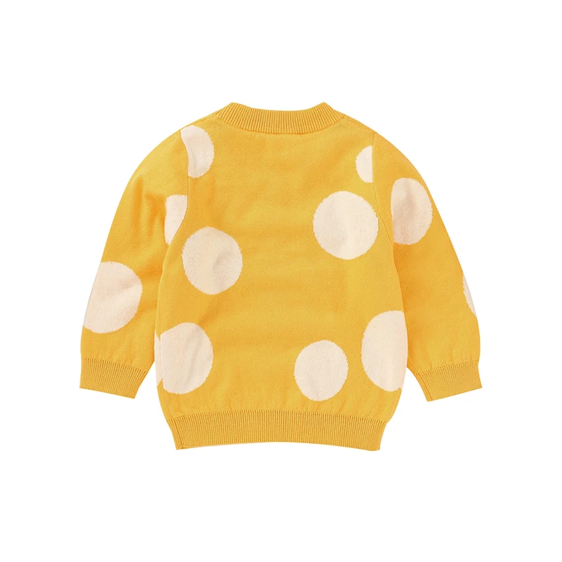 Polka Dots Long Sleeve Baby Girls Sweatshirt Knitwear Acrylic O-neck Infant Sweater Soft 0-24 Months Newborn Toddler Pullover