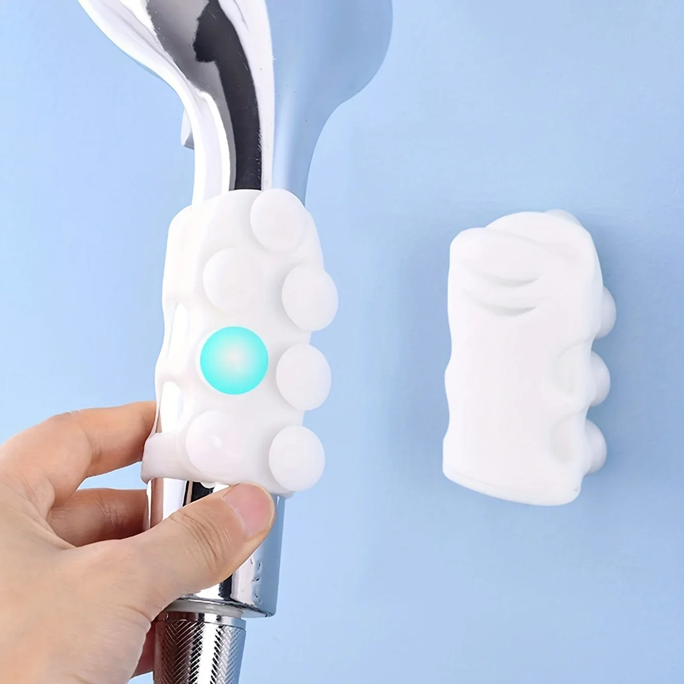 Powerful shower head stand- Durable, removable wall suction cup stand for handheld shower head, lightweight bathroom accessories