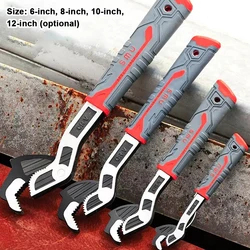 Multifunctional Wrench 40CR Chromium Vanadium Steel Self-Adjusting Wrench Quick Opening Tube 6/8/10/12inch Wrench Combination