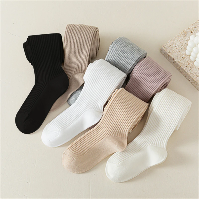 0 إلى 9 سنوات بتمشيط القطن الأطفال الجوارب كابل محبوك الفتيات جوارب طويلة عالية الجودة الجوارب الدافئة طفل الفتيات الملابس في الربيع #1