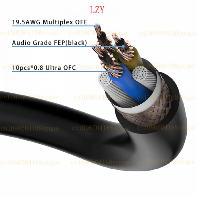 

1 м для Viborg Audio VP1008 OFC медный проводник 5,5SQMM силовой оптовый кабель для DIY