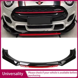 Per Mini Cooper R55 R56 F55 F56 paraurti anteriore Lip Spoiler Splitter nero rosso universale anteriore pala paraurti labbro anteriore