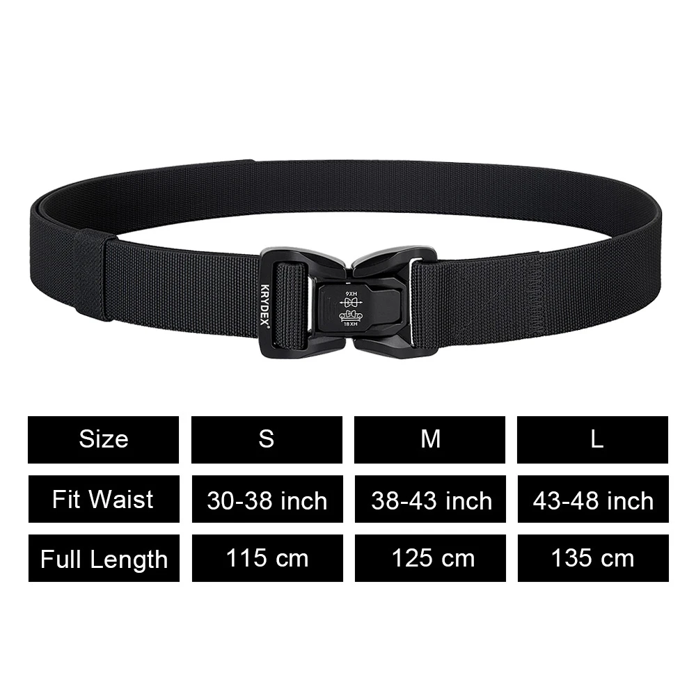 KRYDEX Taktischer 1,5 Zoll Stretch-Nylongürtel EDC Hüftgürtel mit Schnellverschluss-Schnalle Hochbelastbar für Arbeit Outdoor Training Dienstleistung – Detail 6