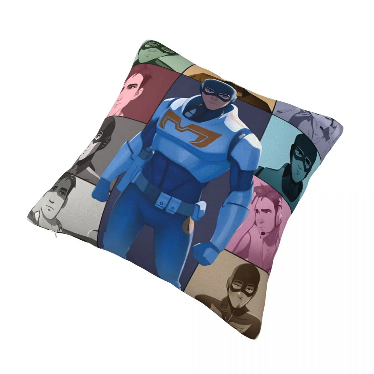 إرسال لعبة كيس وسادة Mecha Man Eras جولة غطاء الوسادة البوليستر وسادة مطبوعة غطاء مضحك سادات للديكور المنزل #3