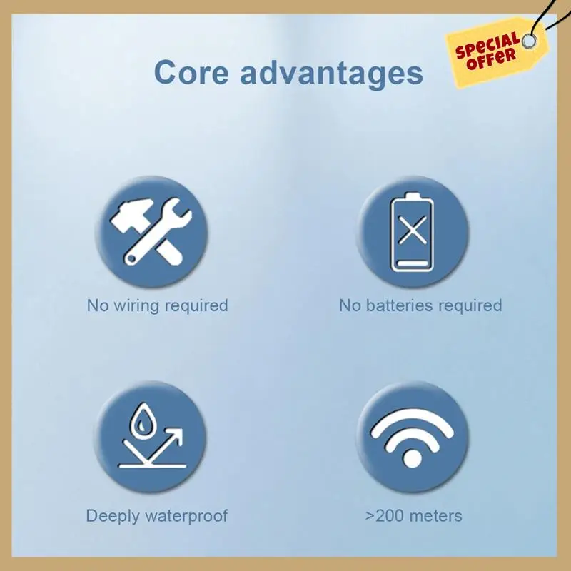 Performa Stabil-Bel Pintu Nirkabel Bertenaga Mandiri Baru Tahan Air Bel Pintu Pintar Selamat Datang Rumah 38 Nada Dering Remote 150M untuk Orang Tua