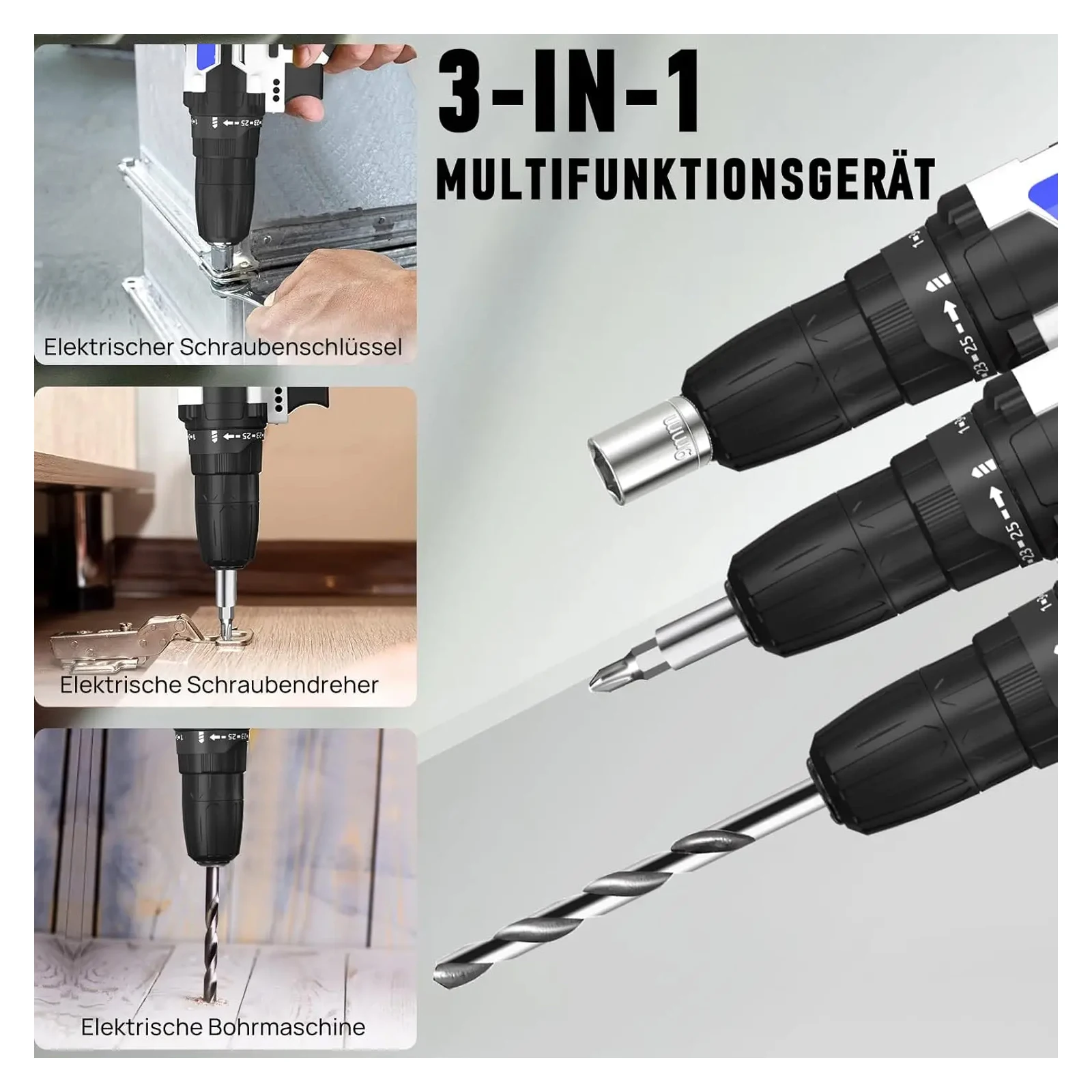 21V 무선 드릴 드라이버, 전기 무선 드라이버, 45Nm, 1500mAh 배터리, 2 단, 29CS 액세서리