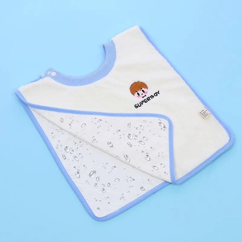 Children\'s Washcloth Coral Velvet Baby Eating Bib Rice Pocket Waterproof Saliva Towel Baby Bib Face Wash