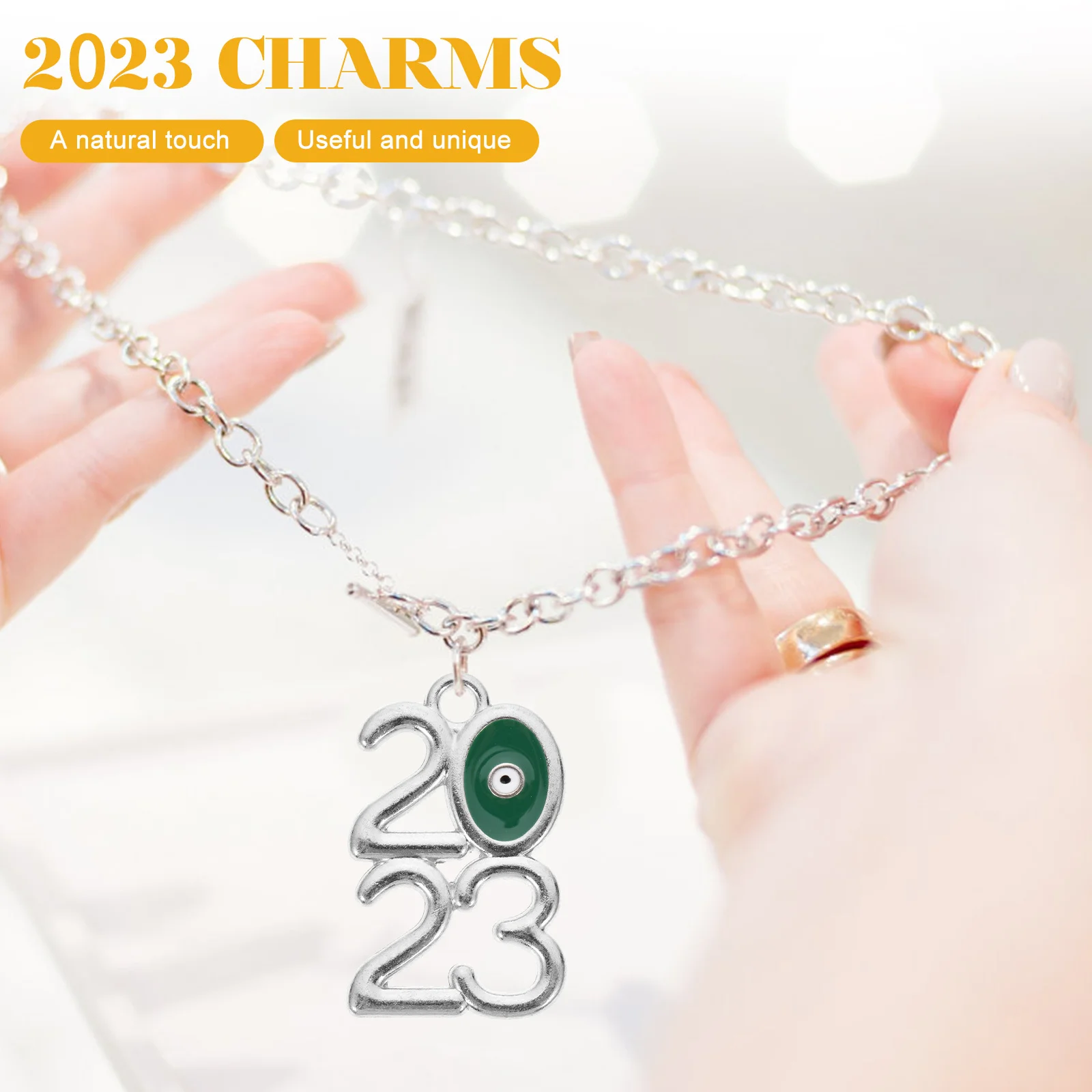 

20Pcs 2023 Number Charms Durable Alloy Jewelry Making Supplies DIY Keychain Pendants Decorative Accessories for Necklace