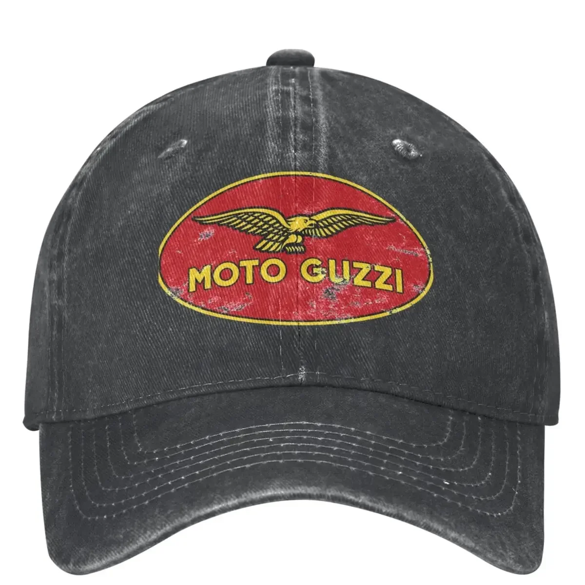 Moto Guzzi Motorbike Motorcycle Racing Baseball Cap Merchandise Fashion Distressed Washed Dad Hat Unisex Travel Gift Caps 