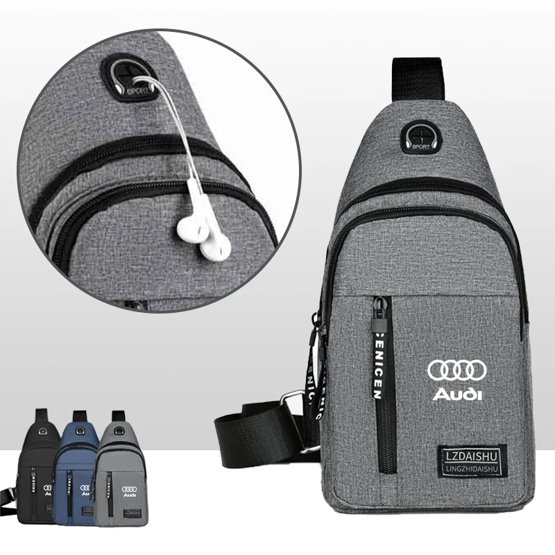 Fashion Leisure Car Backpack Messenger Bag Chest Bag For Audi A4 B5 B6 B7 B8 B9 A3 8P 8V 8L A5 A6 C6 C5 C7 4F A1 A7 A8 Sline