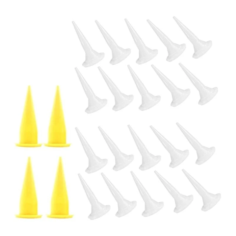 24pcs wiederverwendbare Wurstwurstwaffen -Tipps Kegeldüsen Erweiterung Toolset