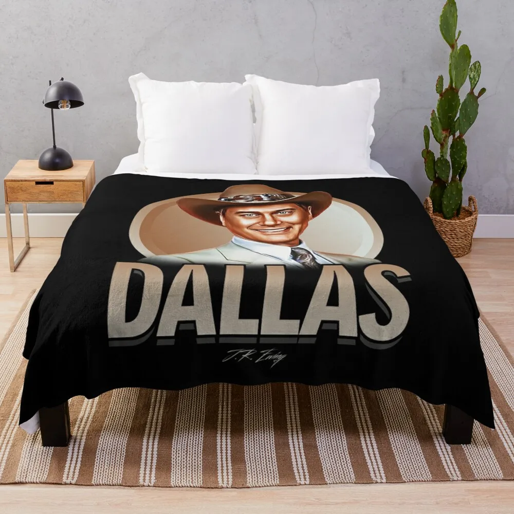 Dallas-J.R. Ewing Throw Blanket Flannel Thin Plush Blankets