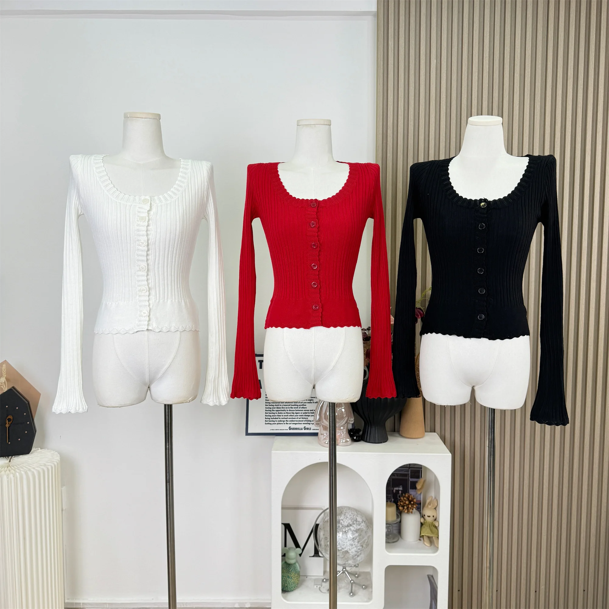 

Women Twisted Knitted Cardigan Long Sleeve Round Neck Solid Slim Fit Female Sweater Knitwear Top High Street N990