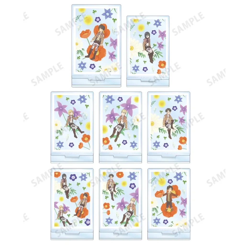 

Eren Levi Mikasa Anime Action Figure Doll Jean Armin Erwin Acrylic Stands Model Cosplay Flower Toy for Gift