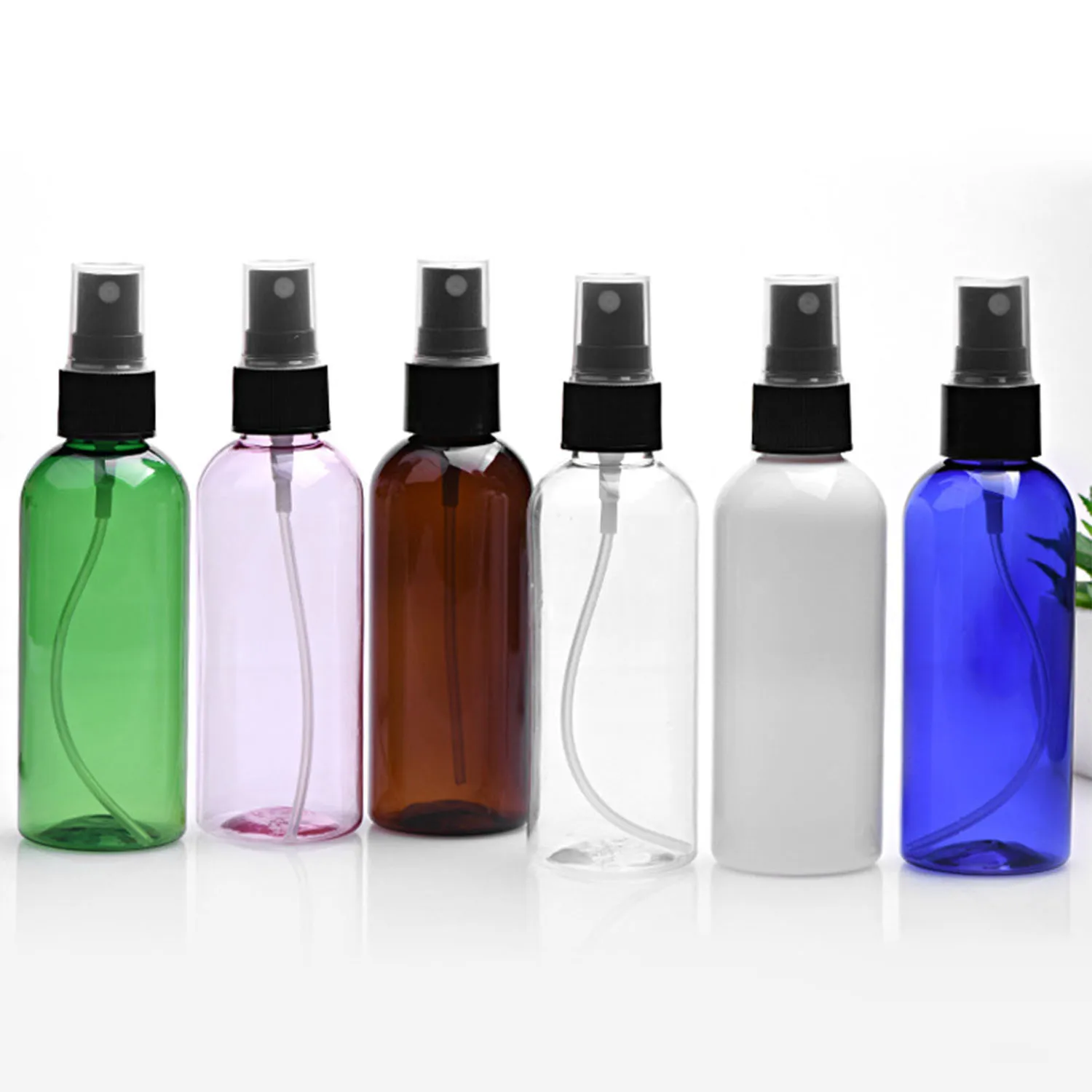 1 Pack 2 oz Fine Mist Mini Clear Spray Bottles with Pump Spray Cap - for Essential Oils, Travel, Perfumes - Refillable Reusable