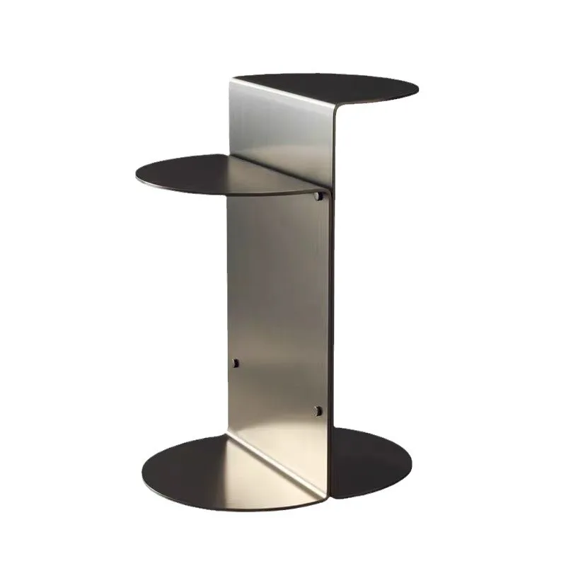 

Italian minimalist stainless steel 8K black titanium edge few small corner few card sofa living room bedroom wind sm