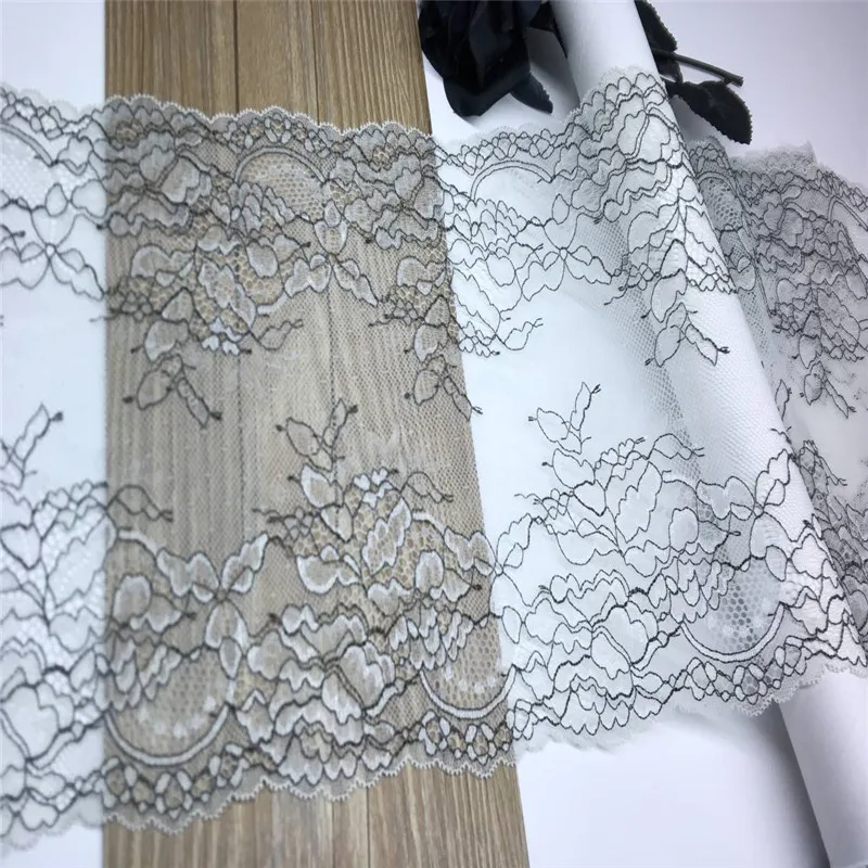 Elastic Embroidered Lace Trim DIY HandMade Ribbon Fabric Elastic Lace for Underwear Sewing Accessories Wedding Garments