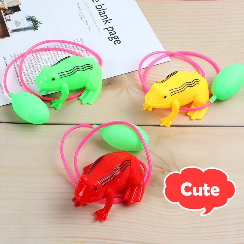 3Pcs/bag Children Air Pressure Jumping Frog Toys Fun Line Control Airbag Blow Mould Jumping Toys Kids Puzzle Toys Birthday Gift