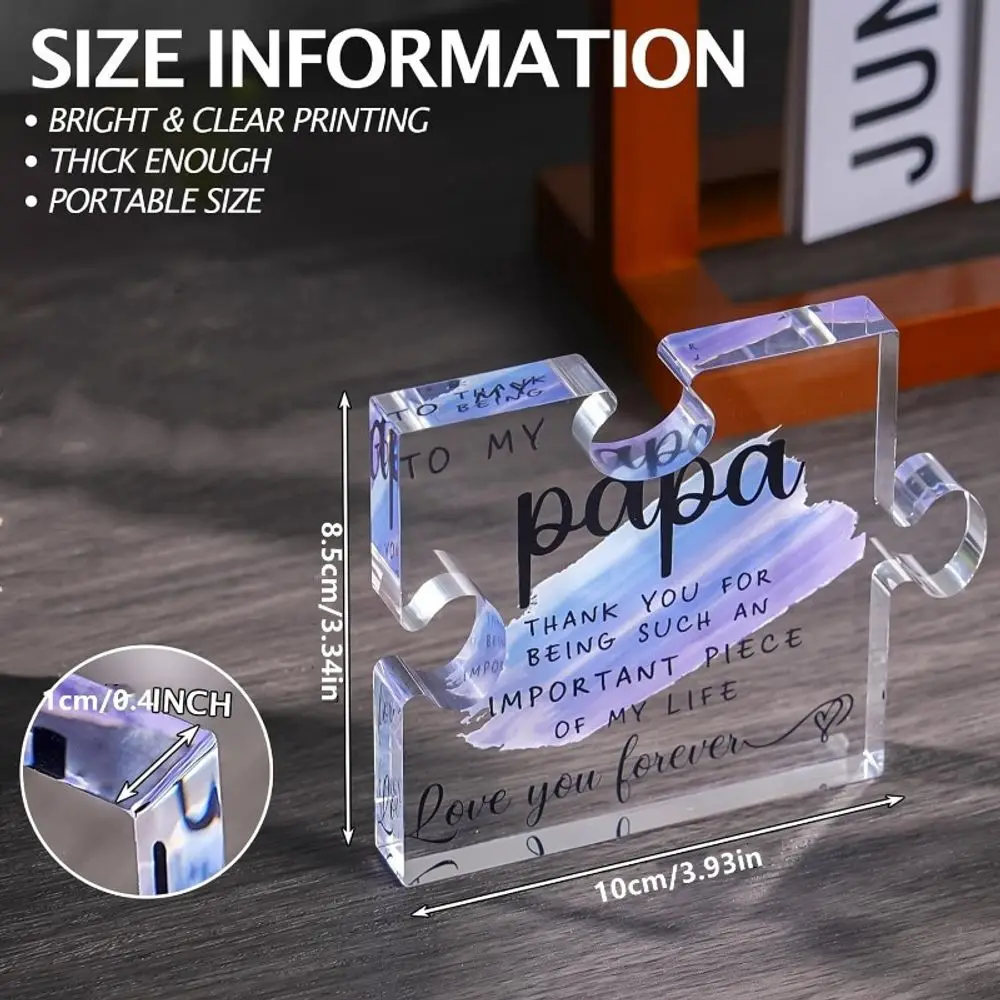 Father's Day Dad Gifts - Grandchildren's Dad Gifts - Dad Christmas, Grandchildren Birthday Gifts - Dad Puzzle Decoration Centerpieces