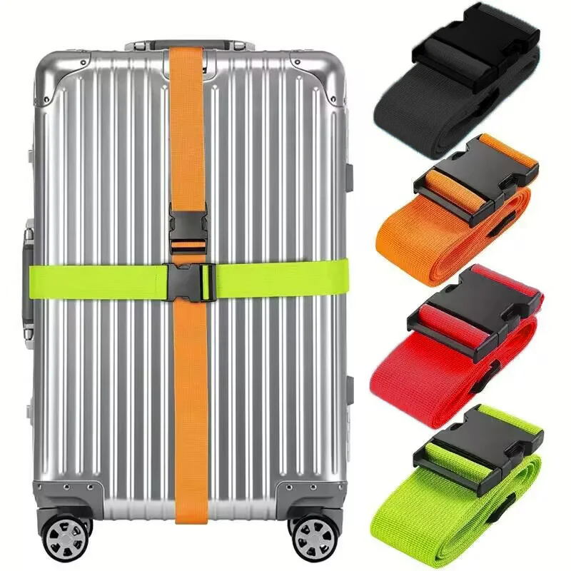 

Anti-theft Luggage Buckle Strap Adjustable Bundling Packing Baggage Belt 1 pieces nylon Strap Suitcase Belt Bag Part Accessories