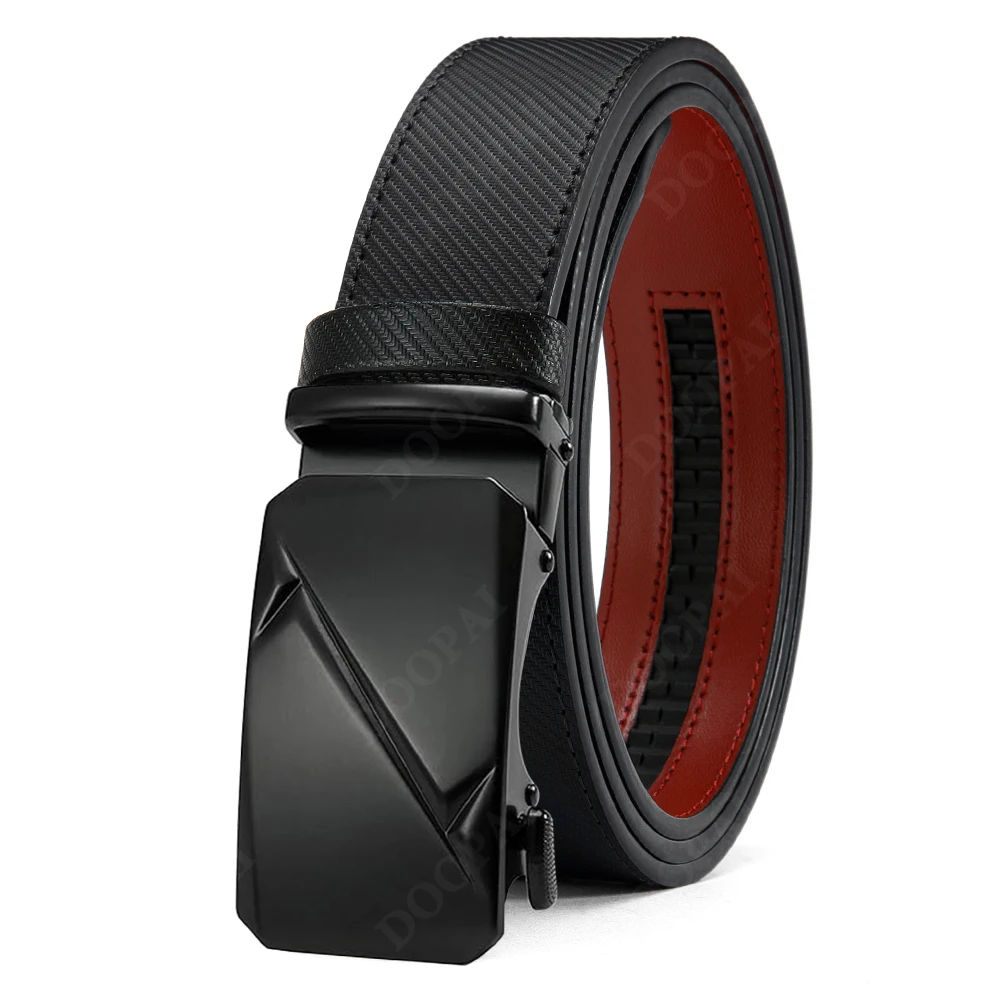 Multi-color Optional Metal Three-dimensional Flat Buckle High-quality Cowhide Men's High-end Business Style Waist Belt