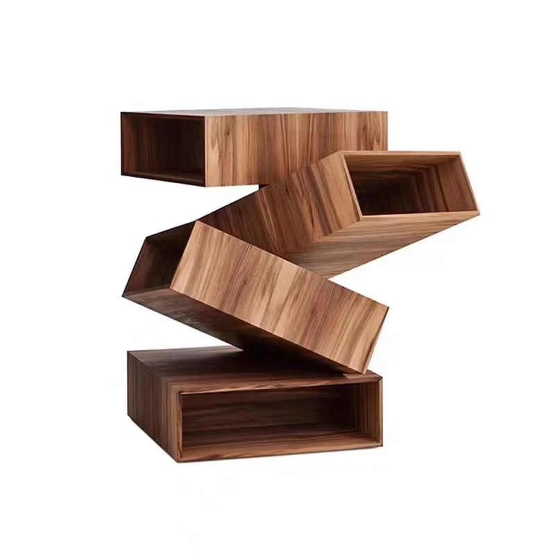 

Art Overlapping Bedside Table Bedroom Modern Metal Alien Bedside Table