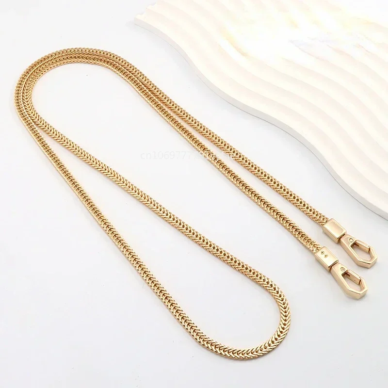 40/100/120cm Snake Bone Chain Gold/Silver/Black Bag Strap Replacement Metal Shoulder Strap Crossbody Bag Chain Bag Accessory