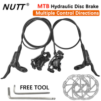 NUTT Hydraulic Brake A2 MTB Bike Oil Discs Lever 2 Pistons 160MM 180MM Rotor Front Rear Caliper Left Right For Bicycle Parts
