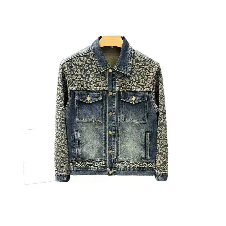 سترات الدنيم رجل الخريف موضة كاوبوي معطف للرجال النسيج أبلى غسلها وصفت الملابس الرجالية سترة خمر عالية الجودة