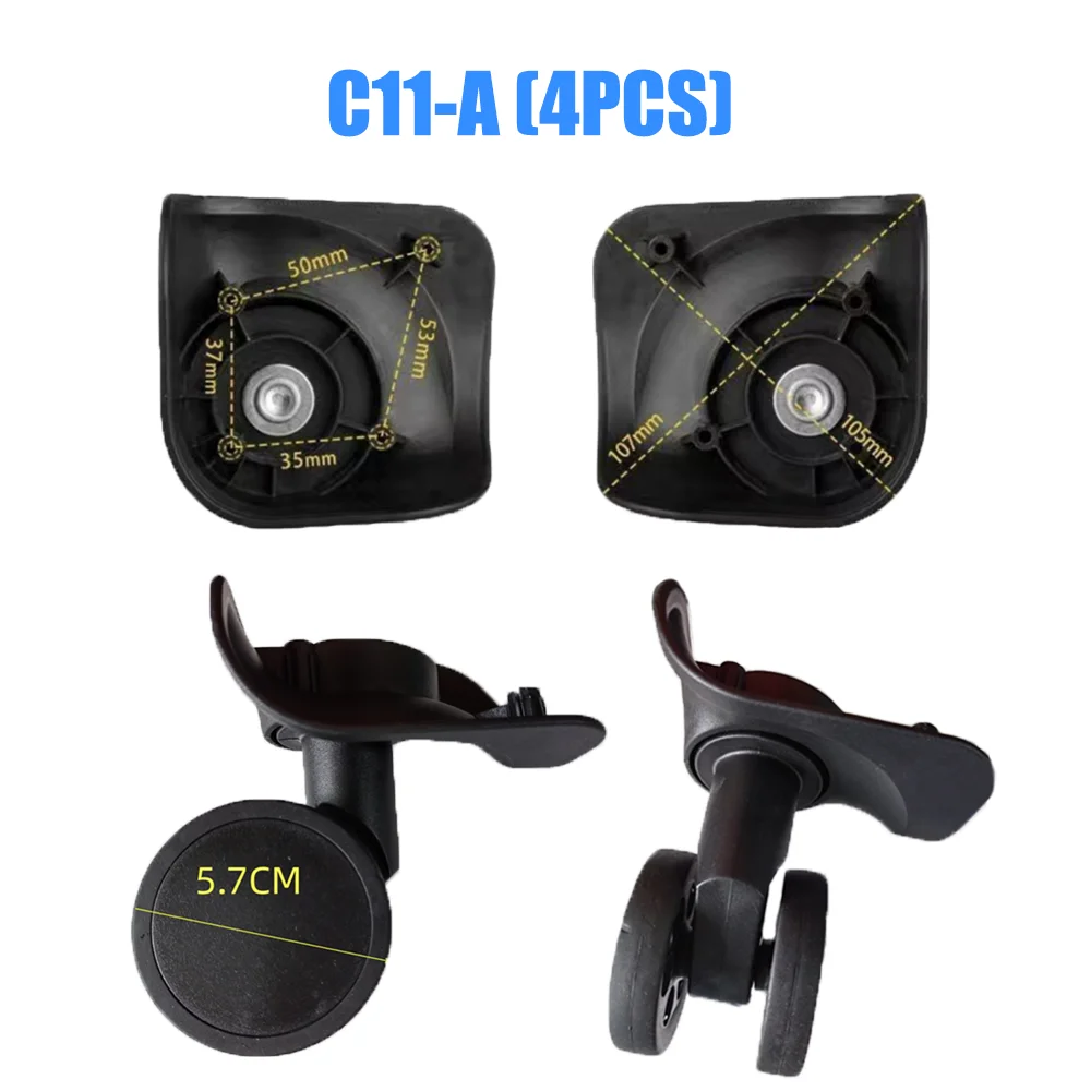 For SHENGYUAN C11-A Luggage Wheel Trolley Case Wheel Pulley Sliding Casters Universal Wheel Repair Slient Wear-resistant Smooth