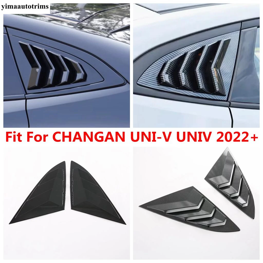 

Rear Triangle Window Shutter Louver Side Vent Sun Shape Decor Panel Cover Trim Accessories For CHANGAN UNI-V UNIV 2022 - 2024