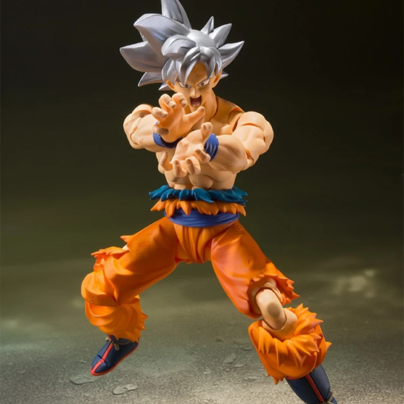 In-Stock Bandai Original SHF DRAGON BALL Son Goku Migatte no Gokui Silver Hair Anime Action Figures modello da collezione regali giocattolo