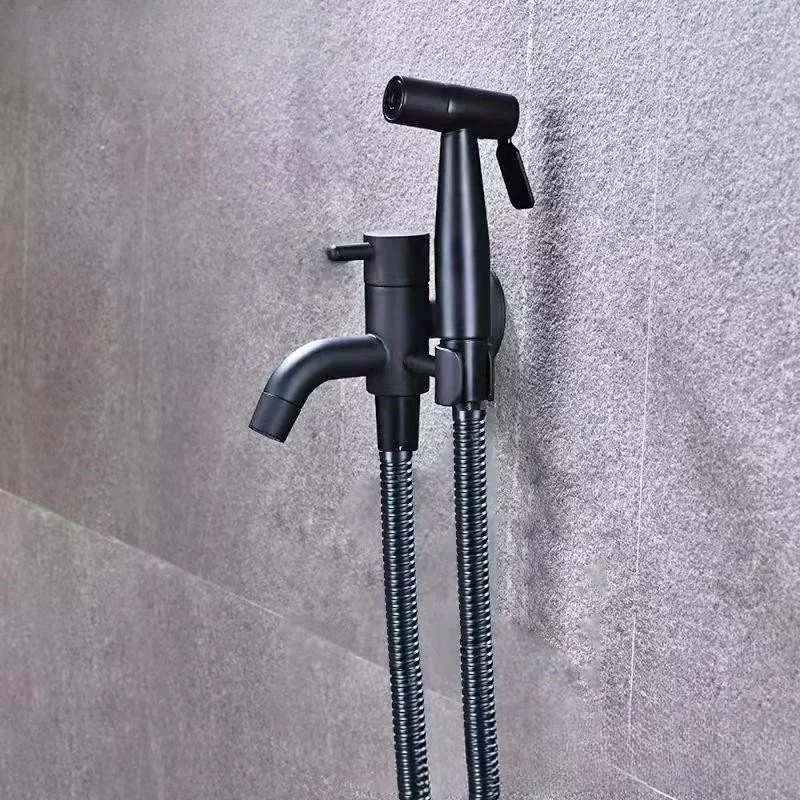 

Смеситель для биде в ванной комнате, ручной распылитель, комплект для душа, черный излив, двойной регулирующий клапан, аксессуары для ванной комнаты, туалета, мытья ванной комнаты