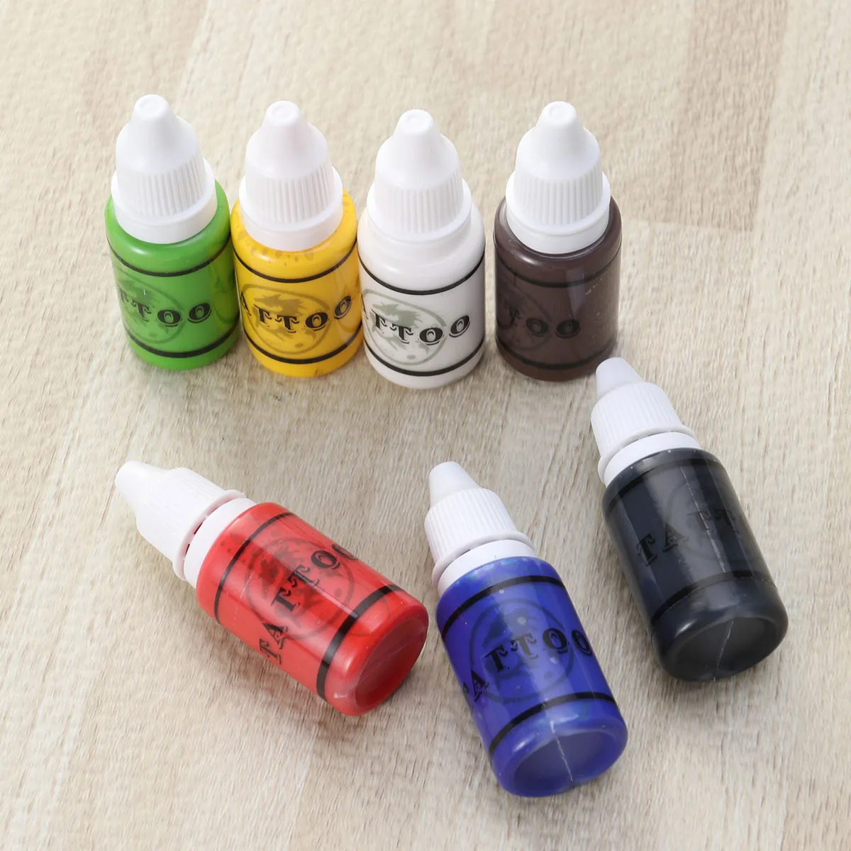 

7Pcs Tattoo Ink Pigment Kit 15Ml Eyebrow Lips Microblading Pigments Natural Coloring Beauty Tools