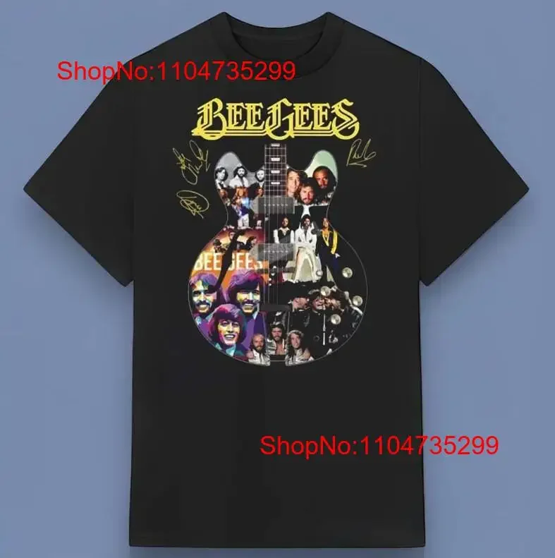 خمر النحل جيز الفرقة صور الغيتار تي شيرت لمحبي جميع حجم S 4XL خمر غسلها قليلا أنيق لينة أوم امتدت