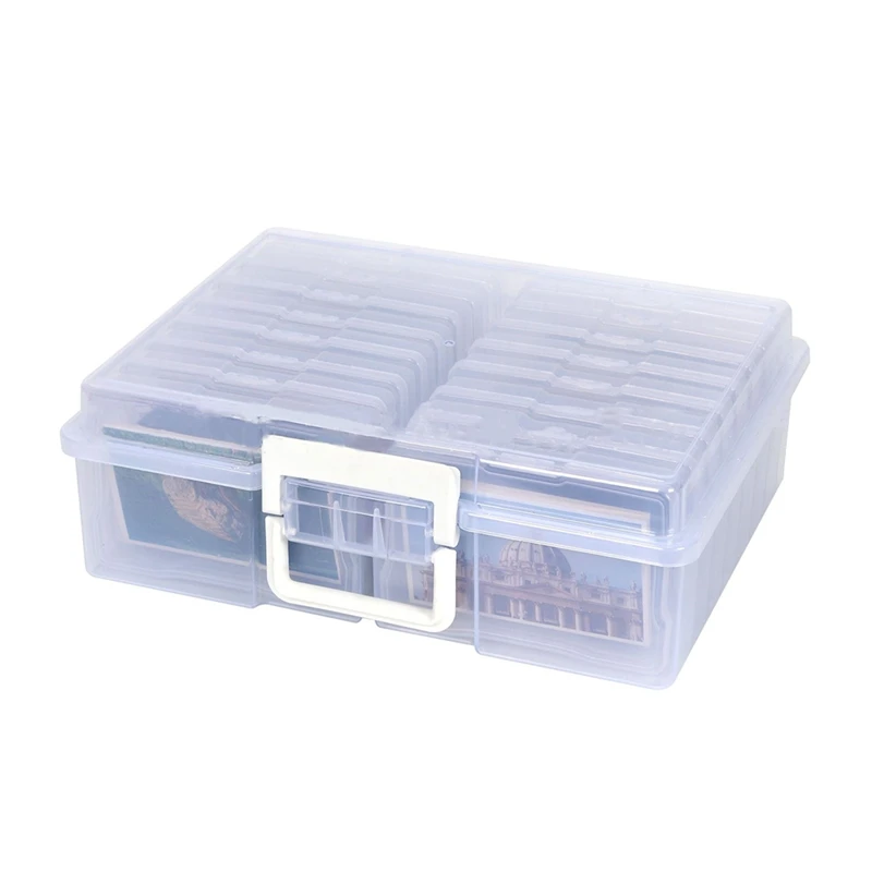 Photo Storage Case 4 X 6Inch Photo Storage Case 16 Inner Photo Organizer Boxes Transparent Craft Photo Storage Containers Box