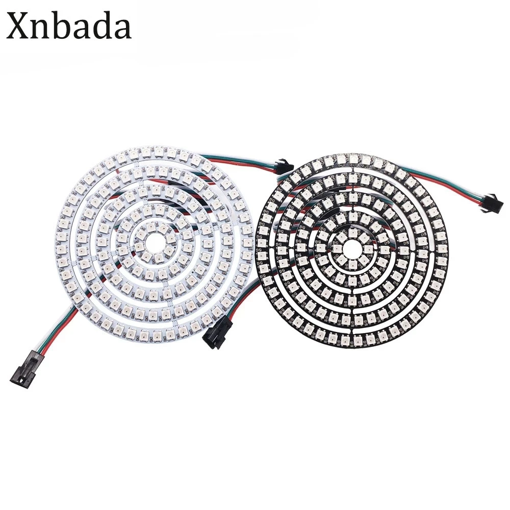 Led Pixel Ring WS2812B Addressable  8/16/24/35/45Leds 5050 RGB Led Diode Ring Color IC Built-in LED