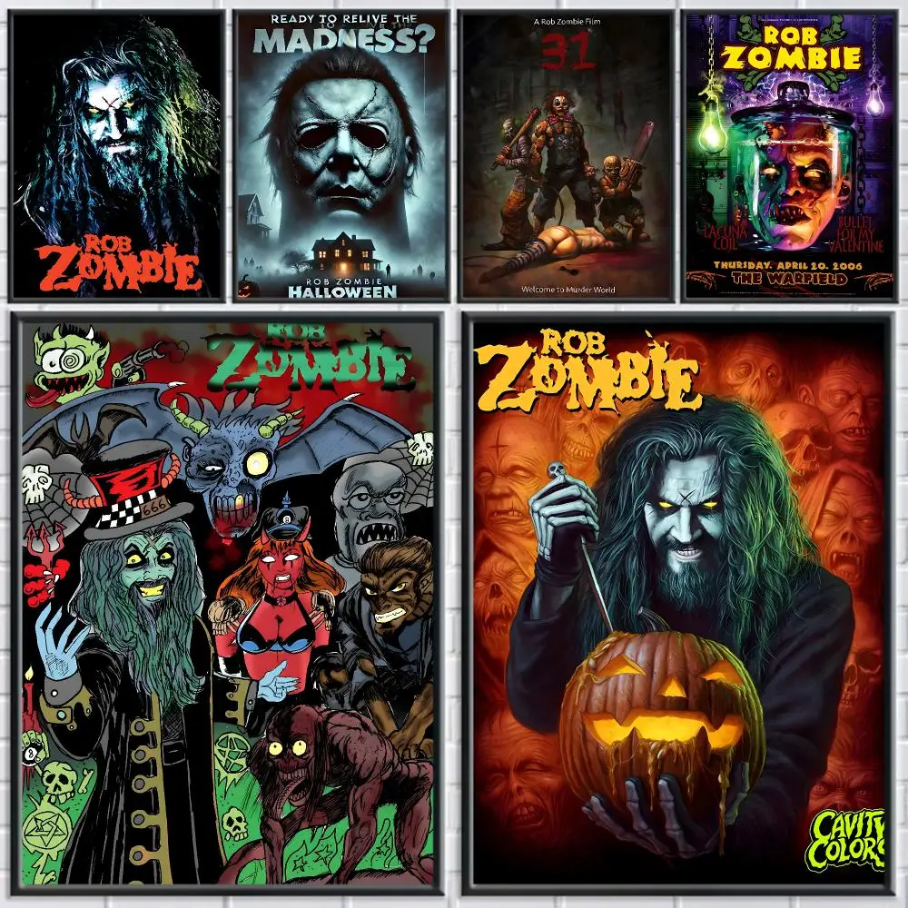Rob Zombie Art Poster Perfect Sticker Self Adhesive Wall Art Decor for Home Office Dining Spaces