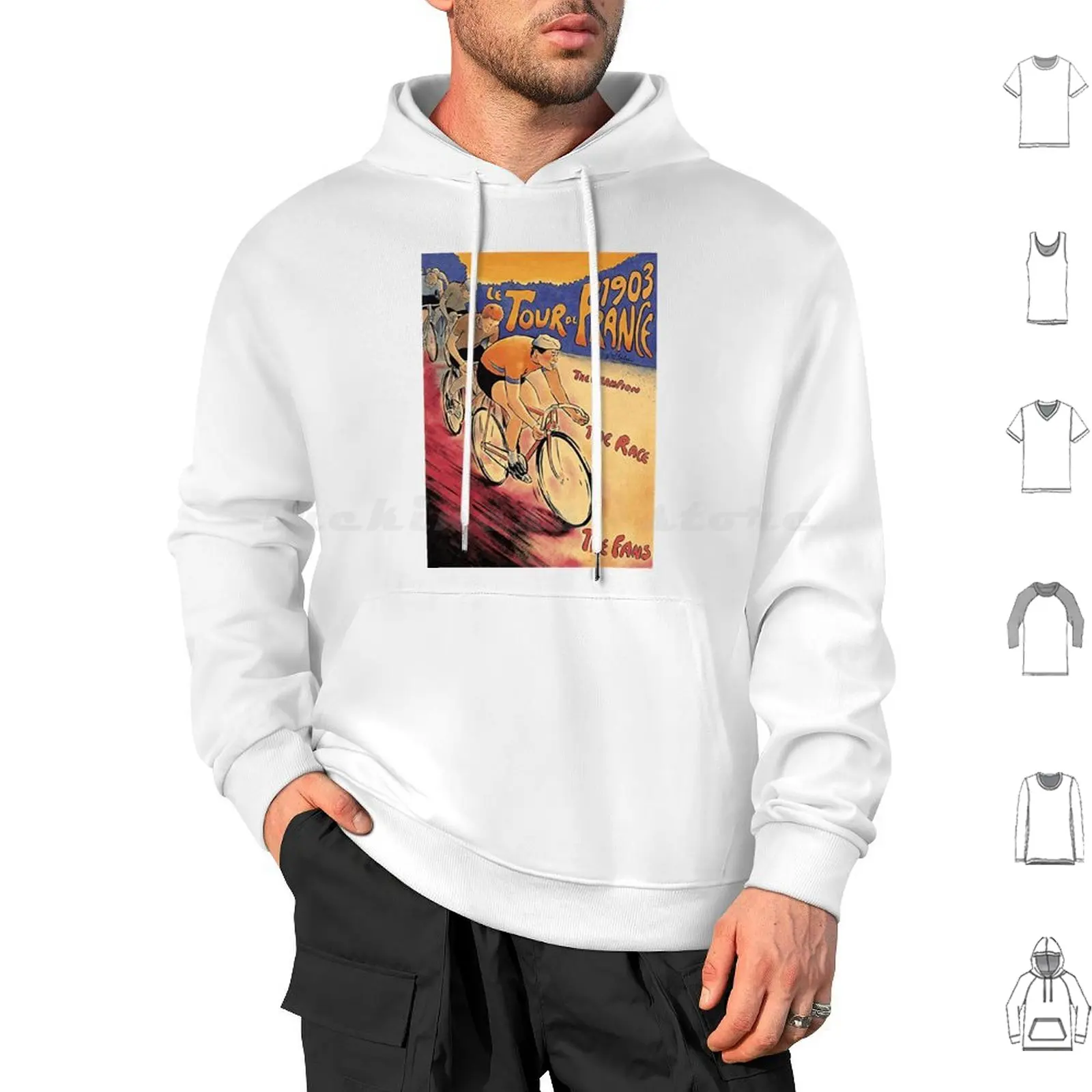 Tour Bike Racing Hoodie cotton Long Sleeve Exhibition Race Wadaks Campion Fans France Loved Aesthetic 1903 Popart