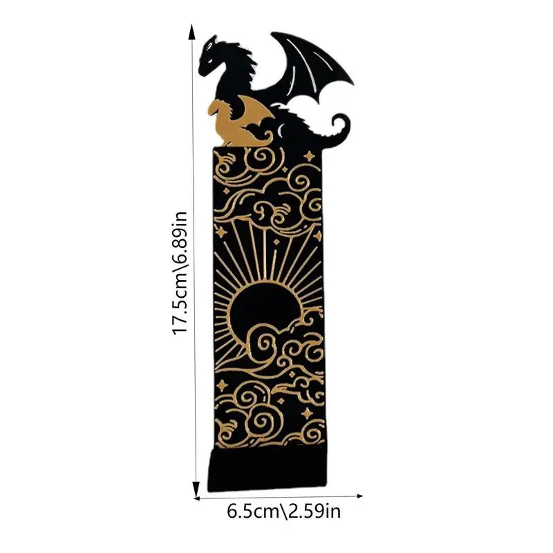 Funny Dragon Bookmark Double-sided Long Fei Bookmark Books Display Decoration Book Page Mark Student Stationery School Supplies